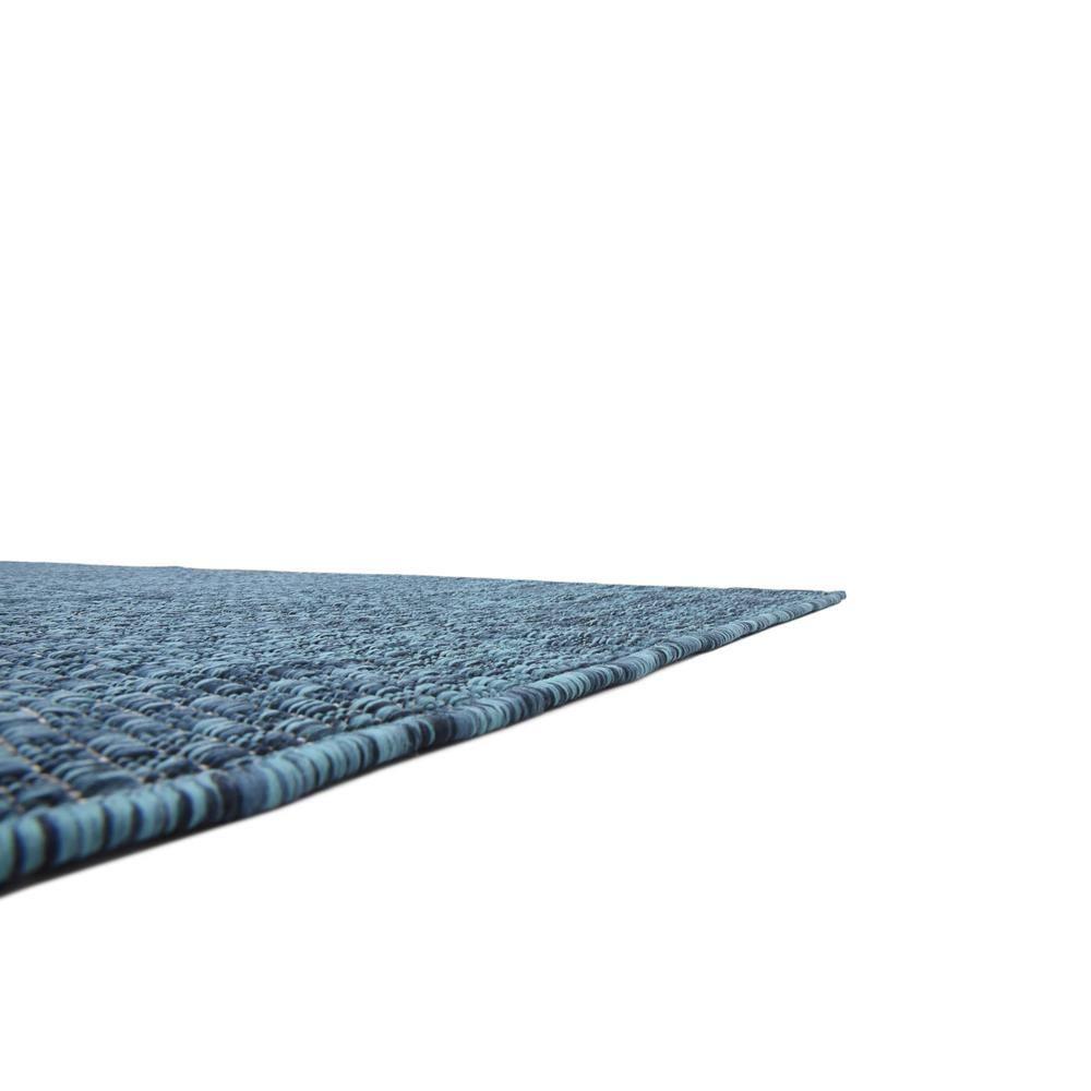 Unique Loom 7' 0 x 10' 0 Rectangle Indoor/Outdoor Solid Teal Area Rug