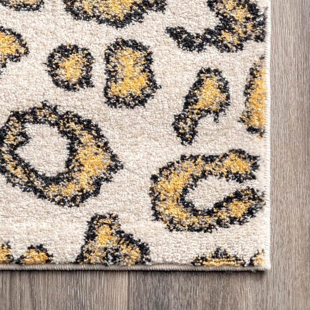 Nuloom Leopard Animal 7x9 Indoor Area Rug for Living Room Bedroom Dining Room Kitchen, Beige/Ivory