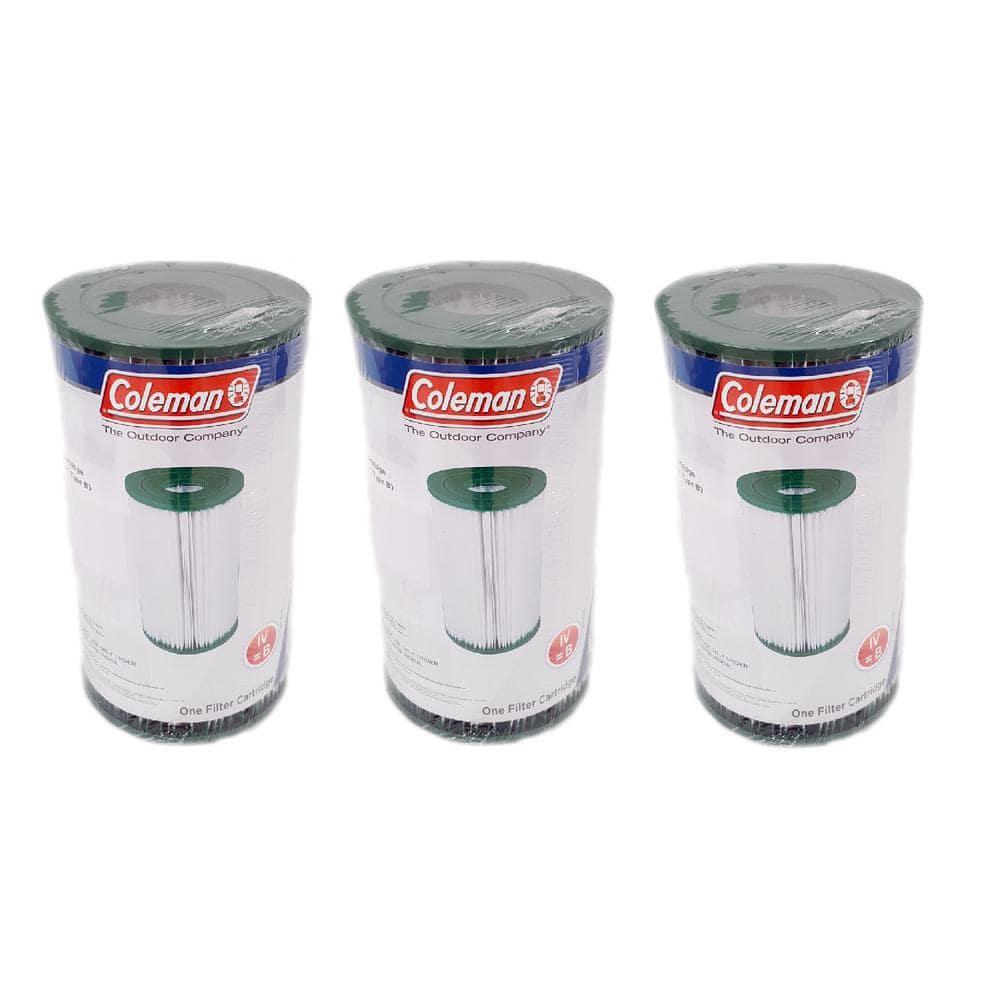Coleman 90358E Type IV/Type B Swimming Pool Filter Pump Replacement Cartridges for 2,500 Gallons Per Hour Filter Pumps (3 Pack)