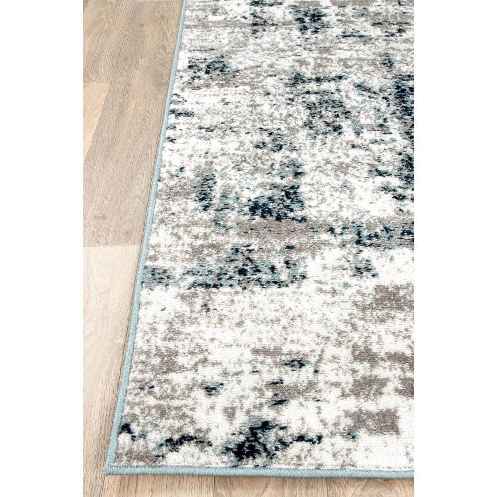 World Rug Gallery Distressed Abstract Blue 3'3" x 5' Area Rug