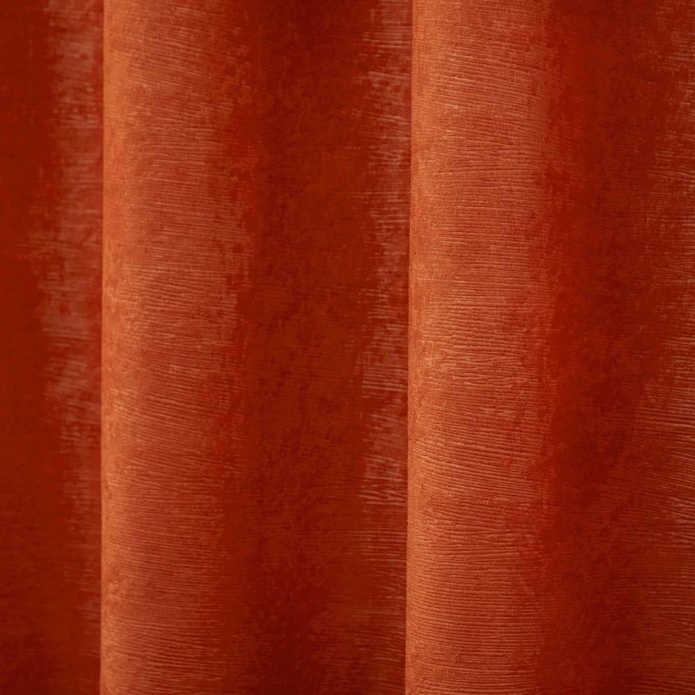 TOWN & COUNTRY EVERYDAY Lustre Solid Heavyweight Textured Sateen Indoor Curtains, Room Darkening Opacity, Grommet Top, Energy Efficient, 2-Pack Set, 52"x108", Mecca Orange