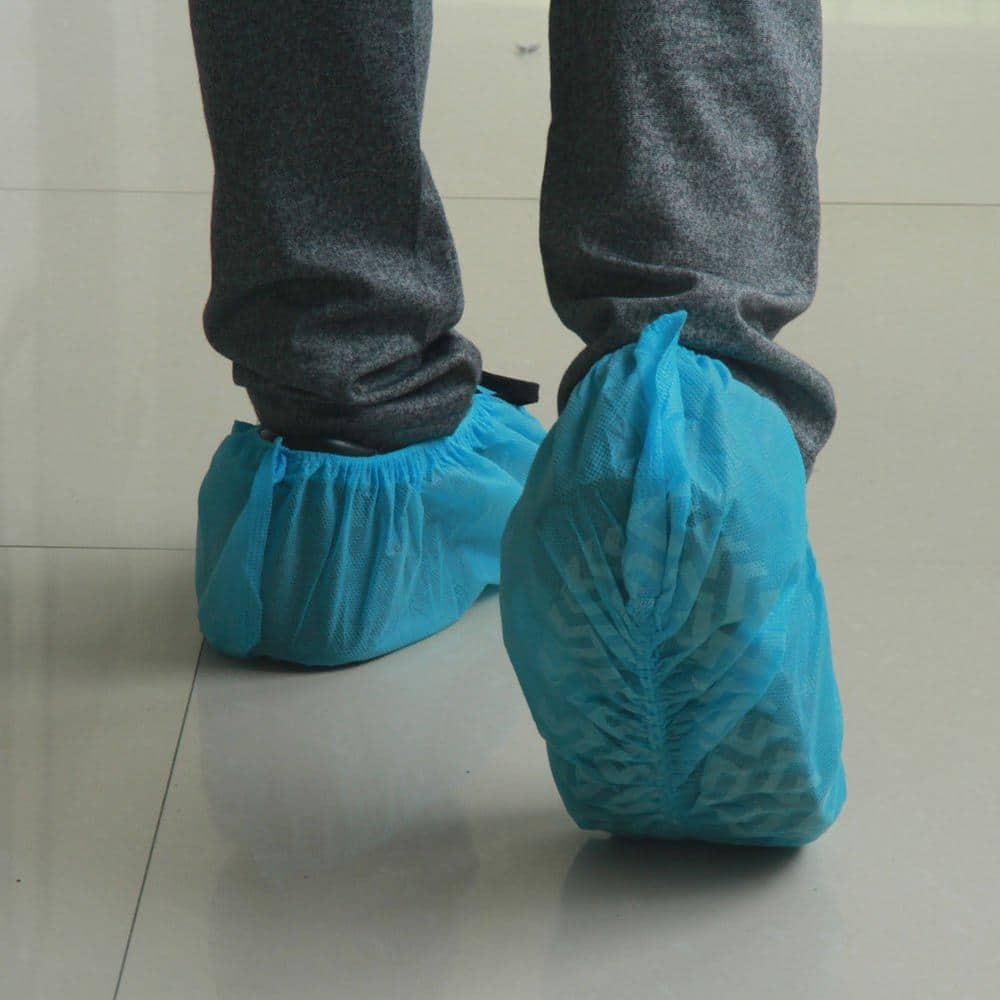 X-Large Non-Woven, 100 Pack Disposable Boot & Shoe Covers Non-Slip, Durable, Indoor Protect Your Home, Floors and Shoes (50 Pairs)