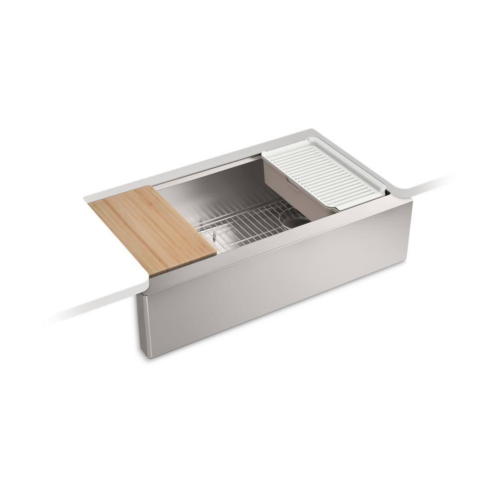 Strive 36" Stainless Steel Farmhouse Undermount Single-Bowl Kitchen Sink