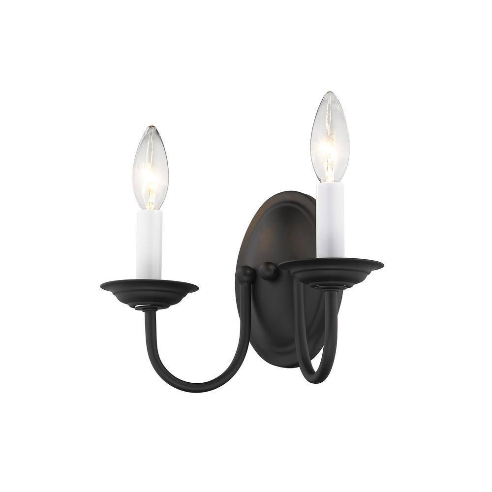 Livex Lighting Home Basics 2 - Light Wall Light in  Black
