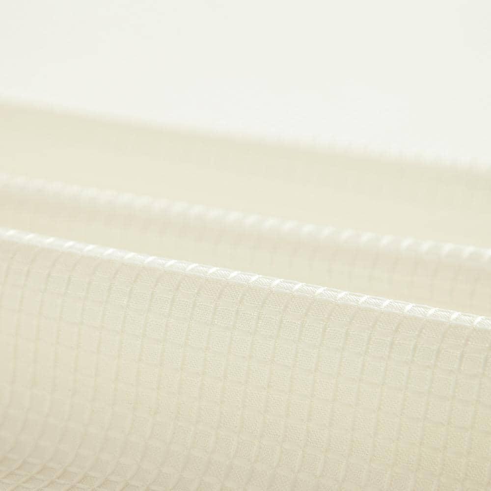 Dainty Home Complete Shower Curtain With Detachable Liner - Ivory
