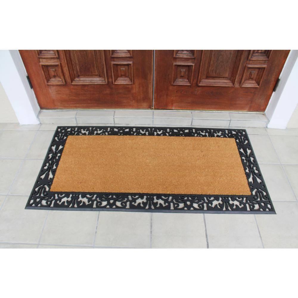 A1HC Entrance Door Mats, 30” x 60”, Durable Large Outdoor Rug, Non-Slip Welcome Doormat, Rubber Backed Low-Profile Heavy Duty Door Mat, Indoor Outdoor for Front Door, High Traffic Areas