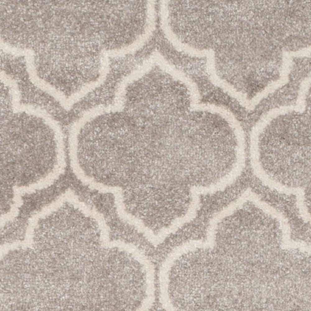 Amherst AMT412 Power Loomed Runner Rug - Light Grey/Ivory - 2'3"x13' - Safavieh.