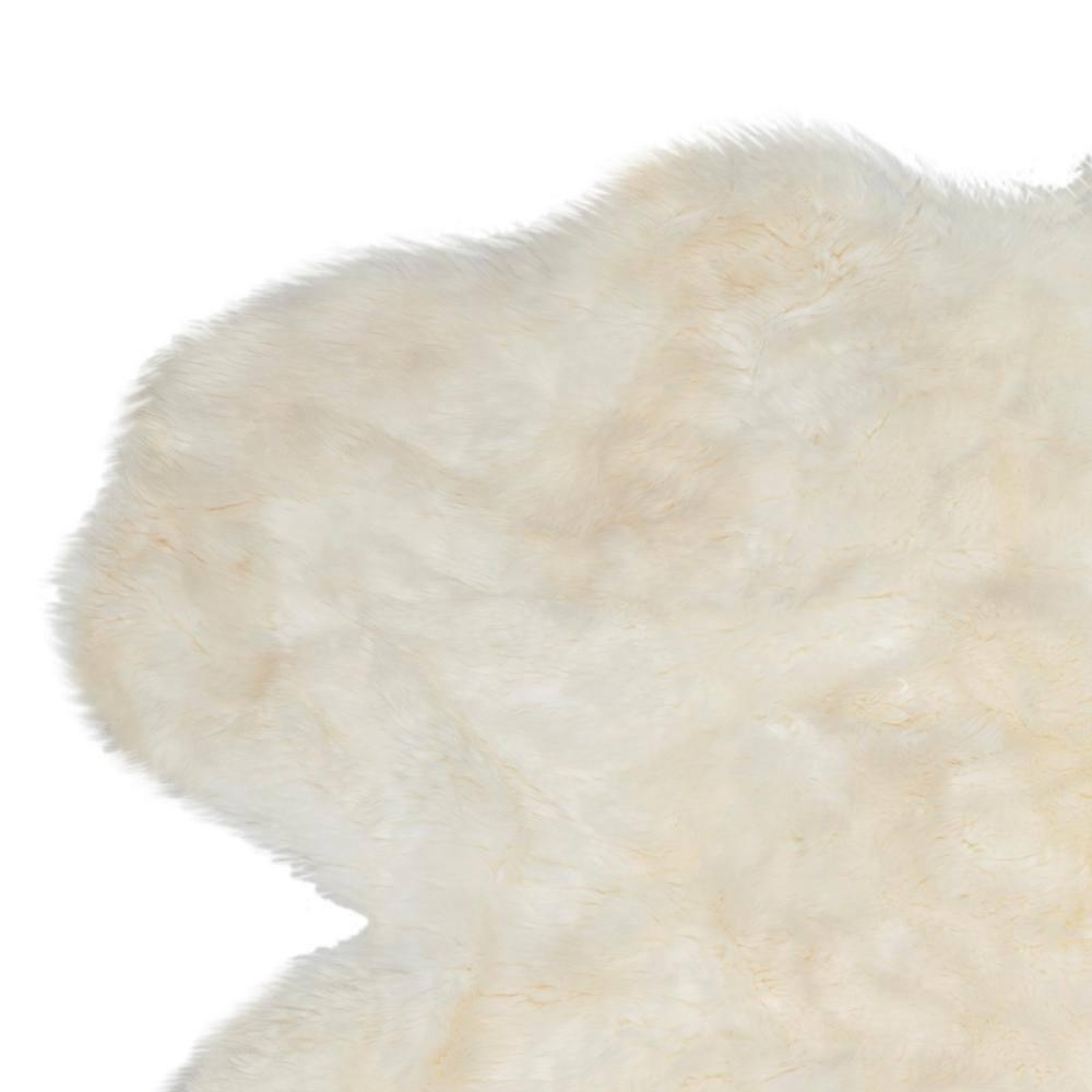 Sheep Skin SHS211 Hand Woven Area Rug - Natural/White - 8'9"x11'9" - Safavieh.