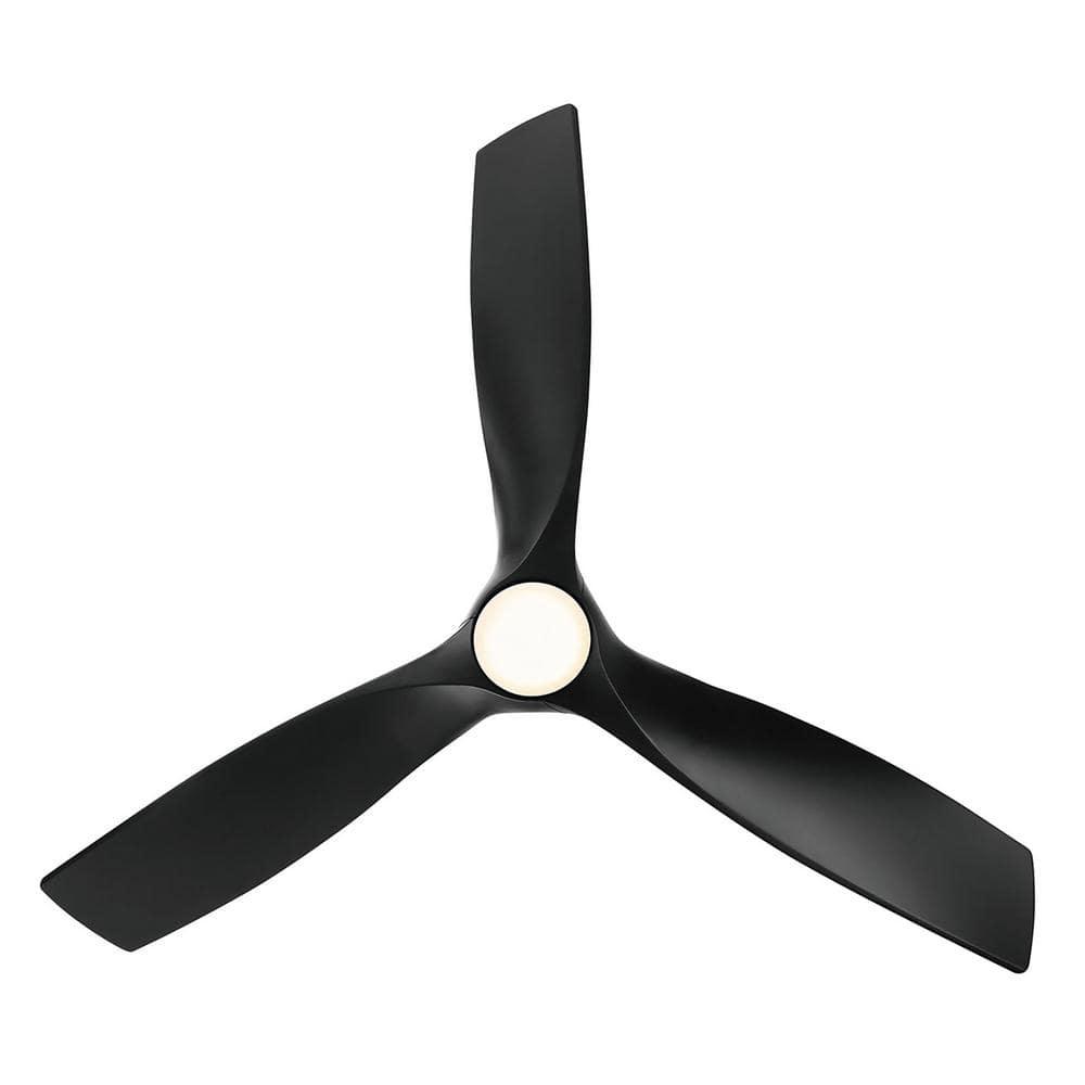 Zephyr 62" Matte Black Dimmable LED Smart Ceiling Fan with Remote Control