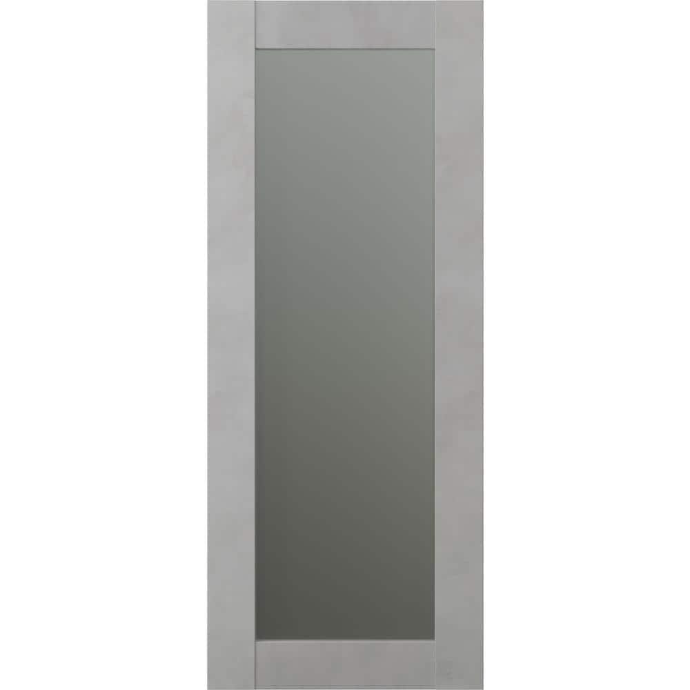 Belldinni Avon 202 Manufactured Wood and Full Lite Frosted Glass Composite Standard Door Slab