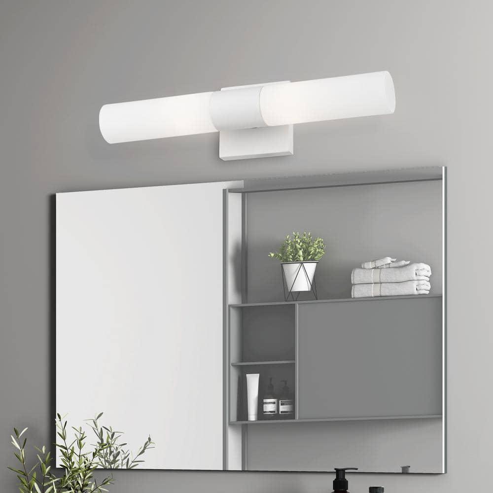 Livex Lighting Textured White ADA 2-Light Vanity Sconce