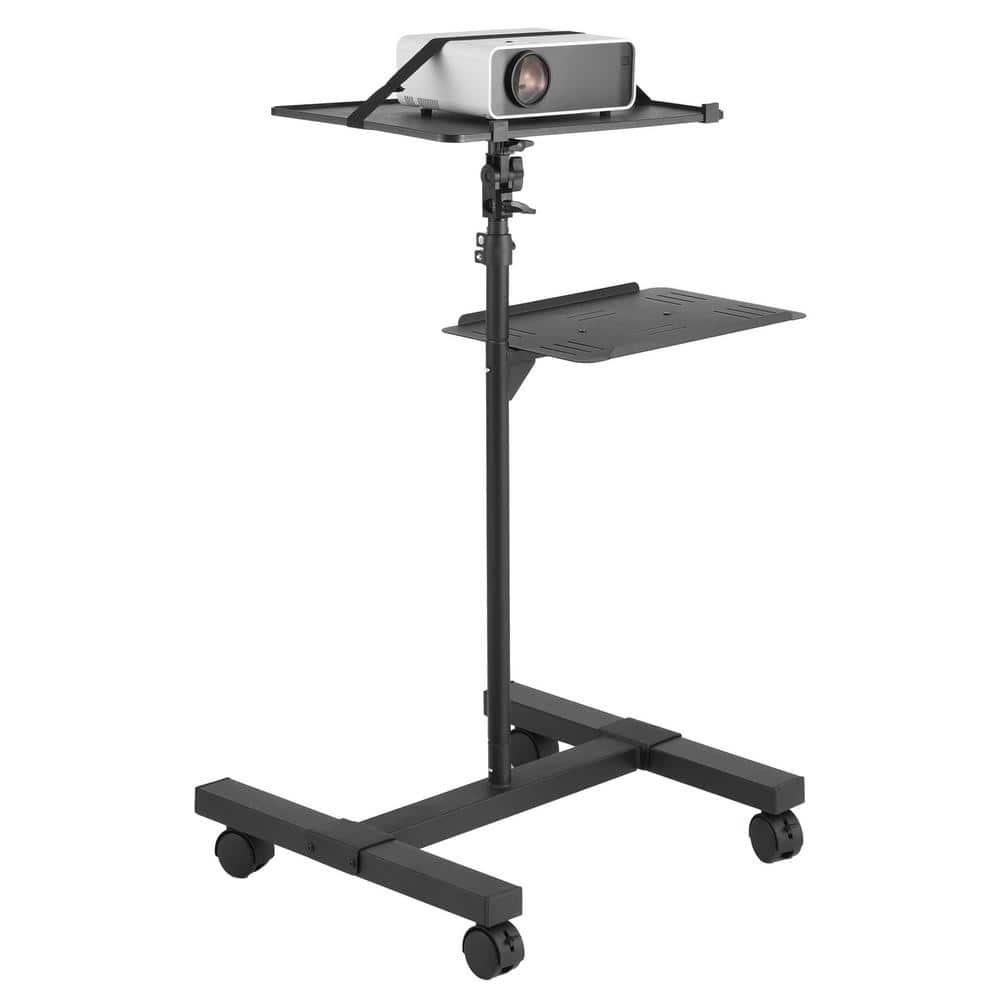 Mount-it Mount-It! Mobile Projector and Laptop Stand with 2 Shelves, Rolling Cart