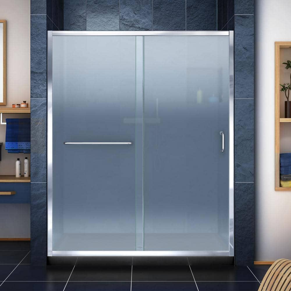 Infinity-Z 60" W x 74.75" H Framed Sliding Shower Kit