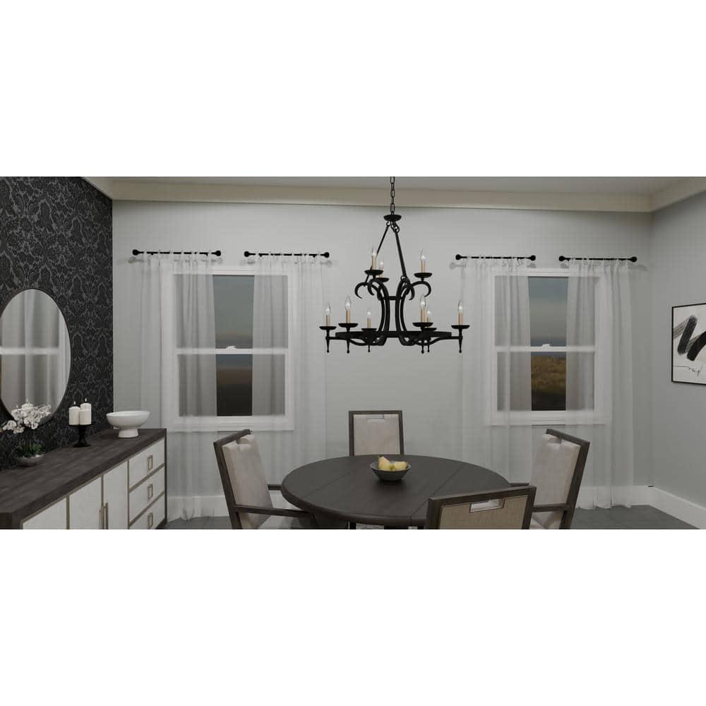 Quoizel Lighting Octavia 9 - Light Chandelier in  Earth Black