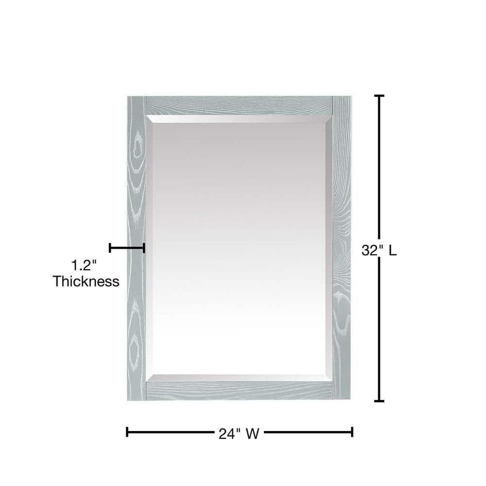 Azzuri Riley-M24 Riley 24" W X 32" H Rectangular Framed Bathroom Wall Mirror - Sea Salt