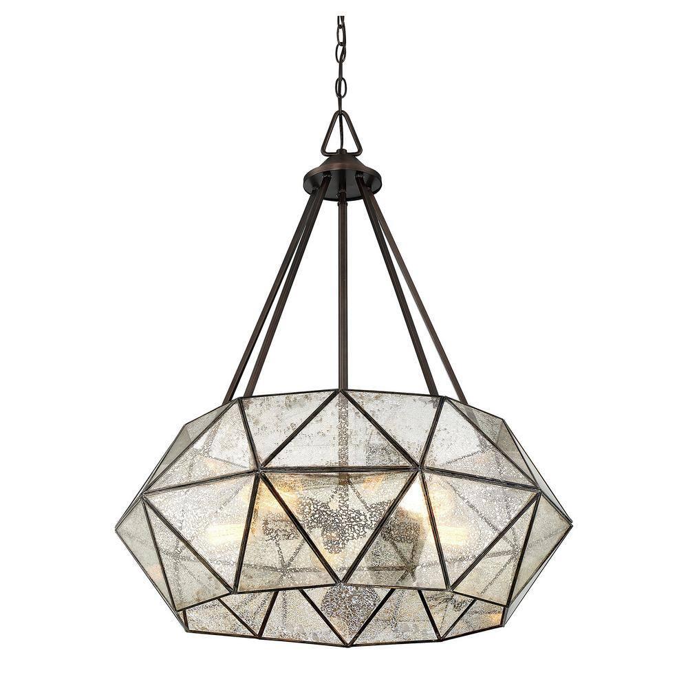 Savoy House Tartan 5 - Light Pendant in  Oiled Burnished Bronze