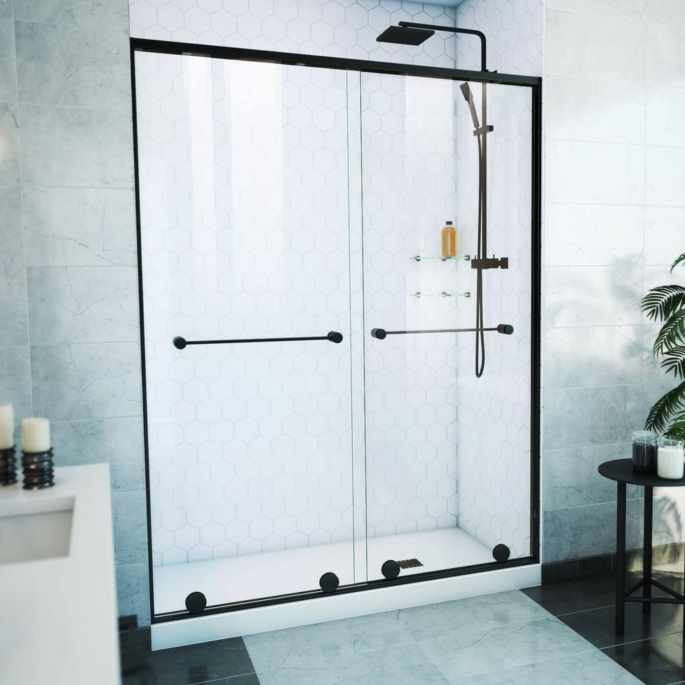 DreamLine Harmony 56 - 60 in. W x 58 in. H Semi-Frameless Tub Door with ClearMax™ Technology SDHA60W760VXX09
