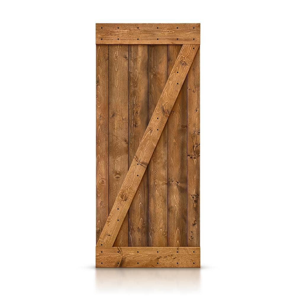 Calhome 84'' Solid Wood Paneled Painted without Installation Hardware Kit Barn Door