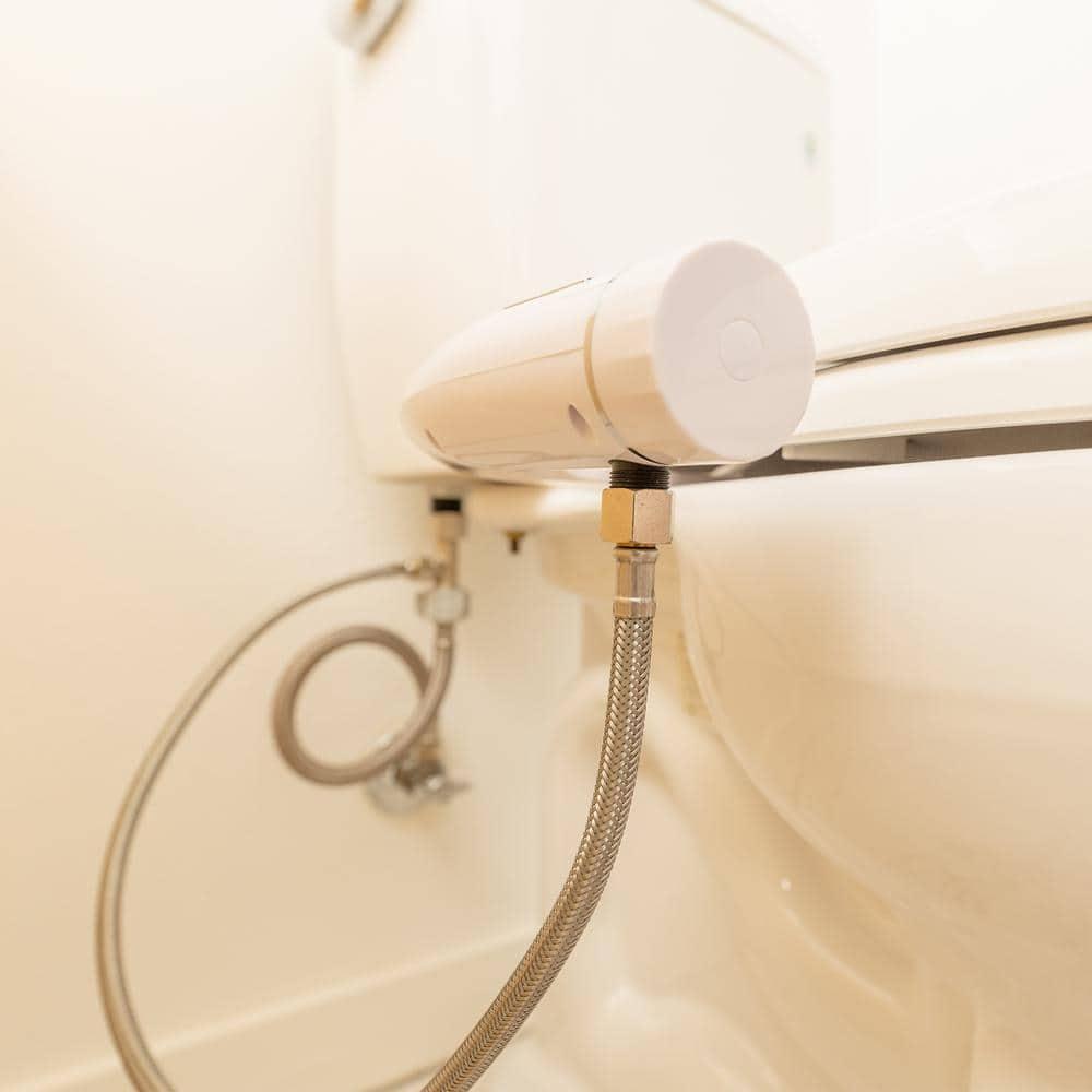 Push Button Bidet Attachment With Dual Nozzles