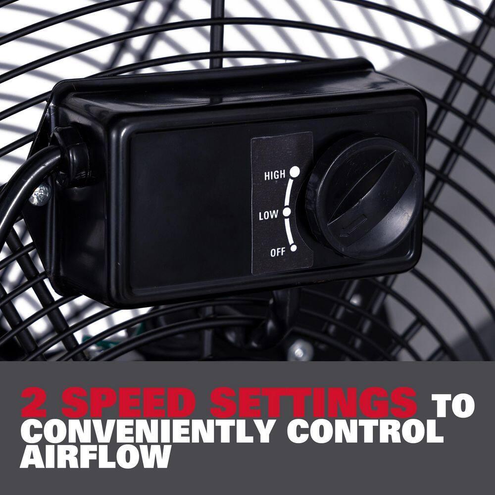 EcoMax 36-inch Black High Velocity Industrial Metal Drum Fan