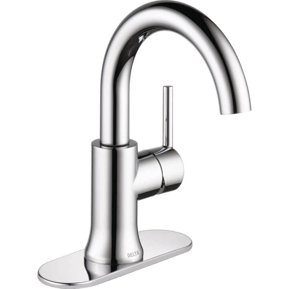 Trinsic Single Hole Bathroom Faucet with Drain Assembly, Single Handle Bathroom Sink Faucet