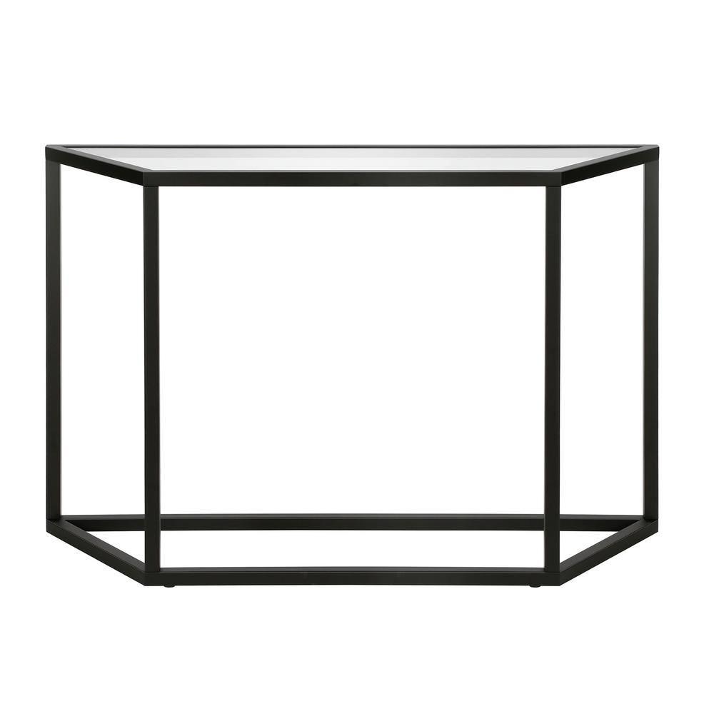 Evelyn&Zoe Levi 44" Wide Trapezoid Console Table, Blackened Bronze