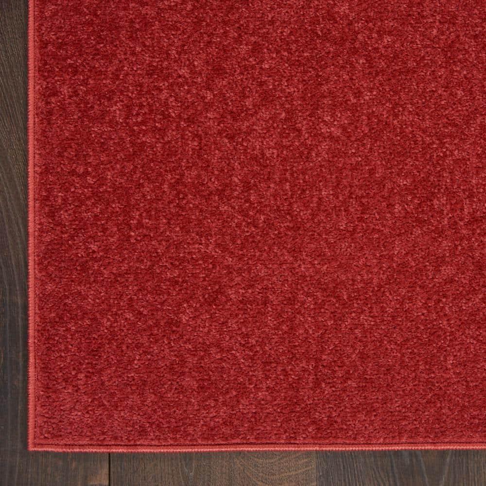 Nourison Essentials Easy Care Indoor Outdoor Area Rug - Brick Red 4' x 6'
