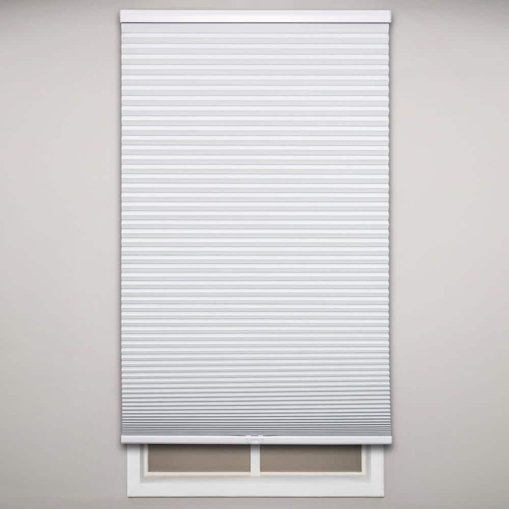 White Cordless Blackout Polyester Cellular Shades - 22.5 in. W x 72 in. L