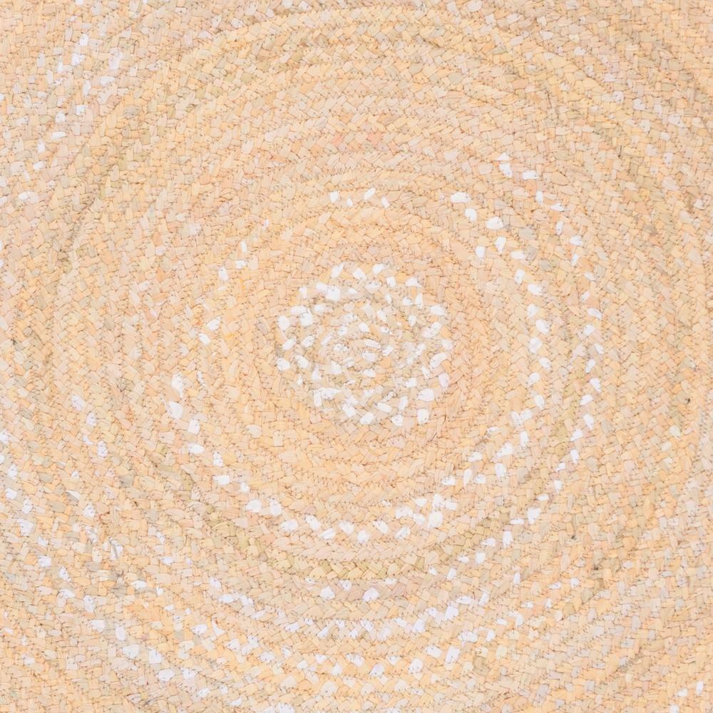 Braided BRD451 Hand Woven Area Rug - Beige - 4' round - Safavieh.