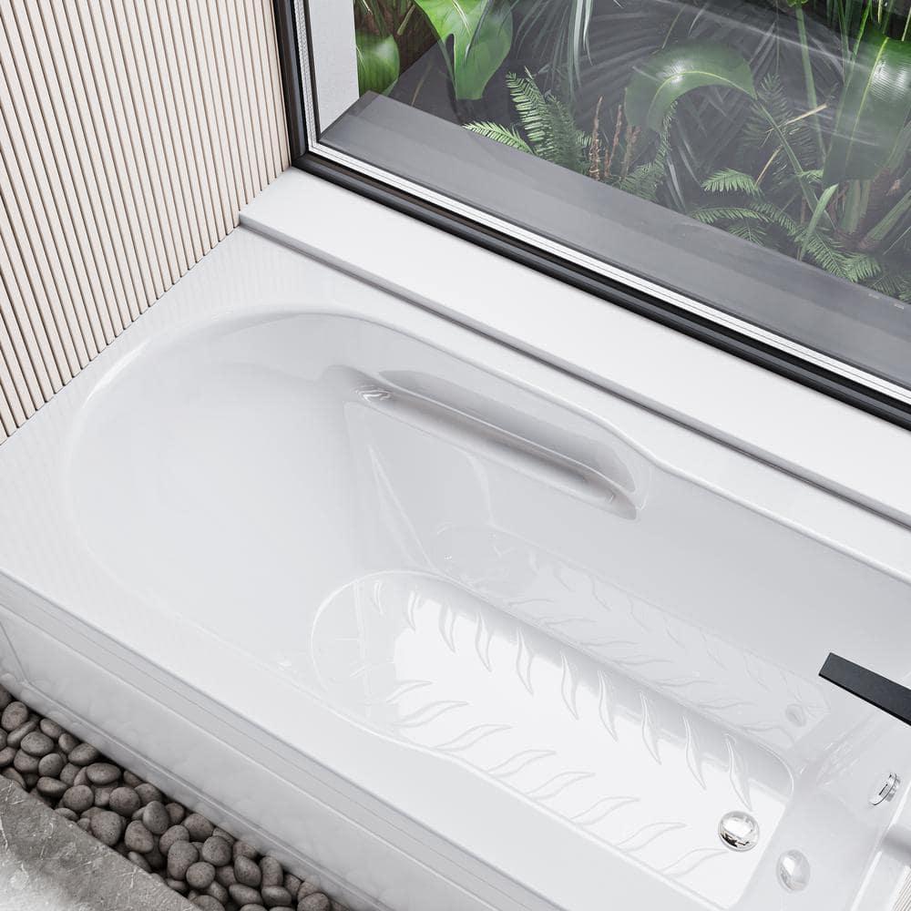 Concorde 60" x 32" Acrylic Glossy White, Alcove, Integral, Apron Bathtub