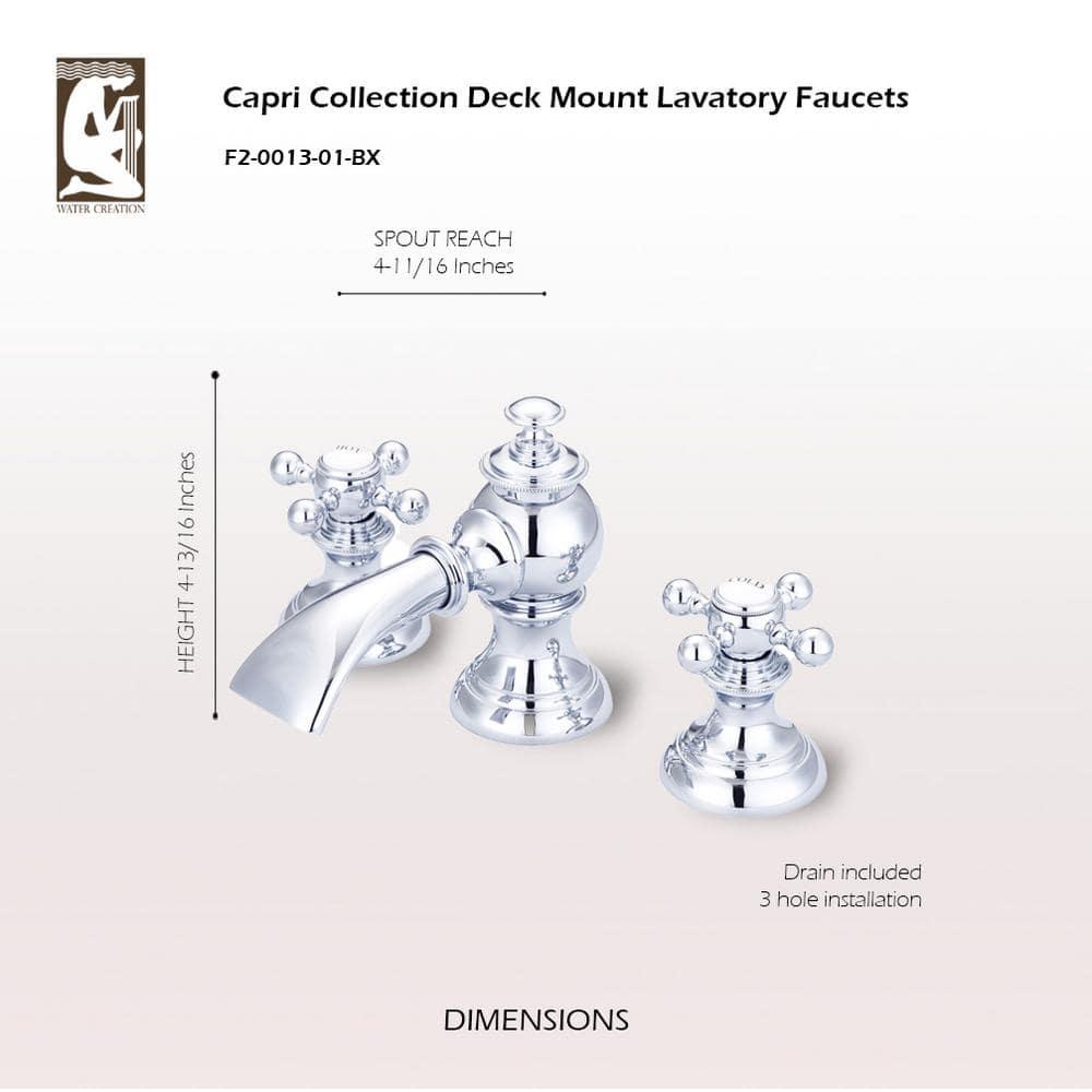 Widespread 2-handle Bathroom Faucet with Drain Assembly