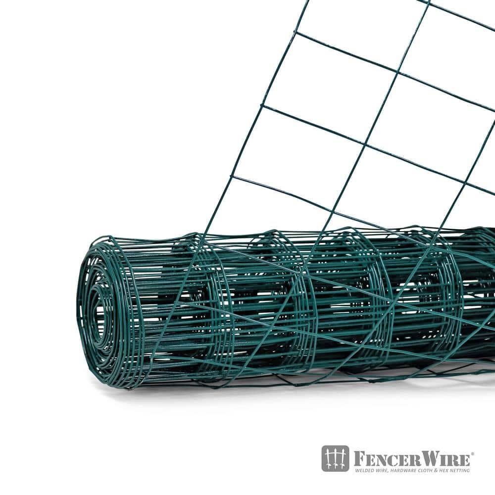 Fencer Wire Fencer Wire Vinyl Coated 16 Gauge Welded Fence Wire Roll, Mesh Size 2-Inch x 3-Inch
