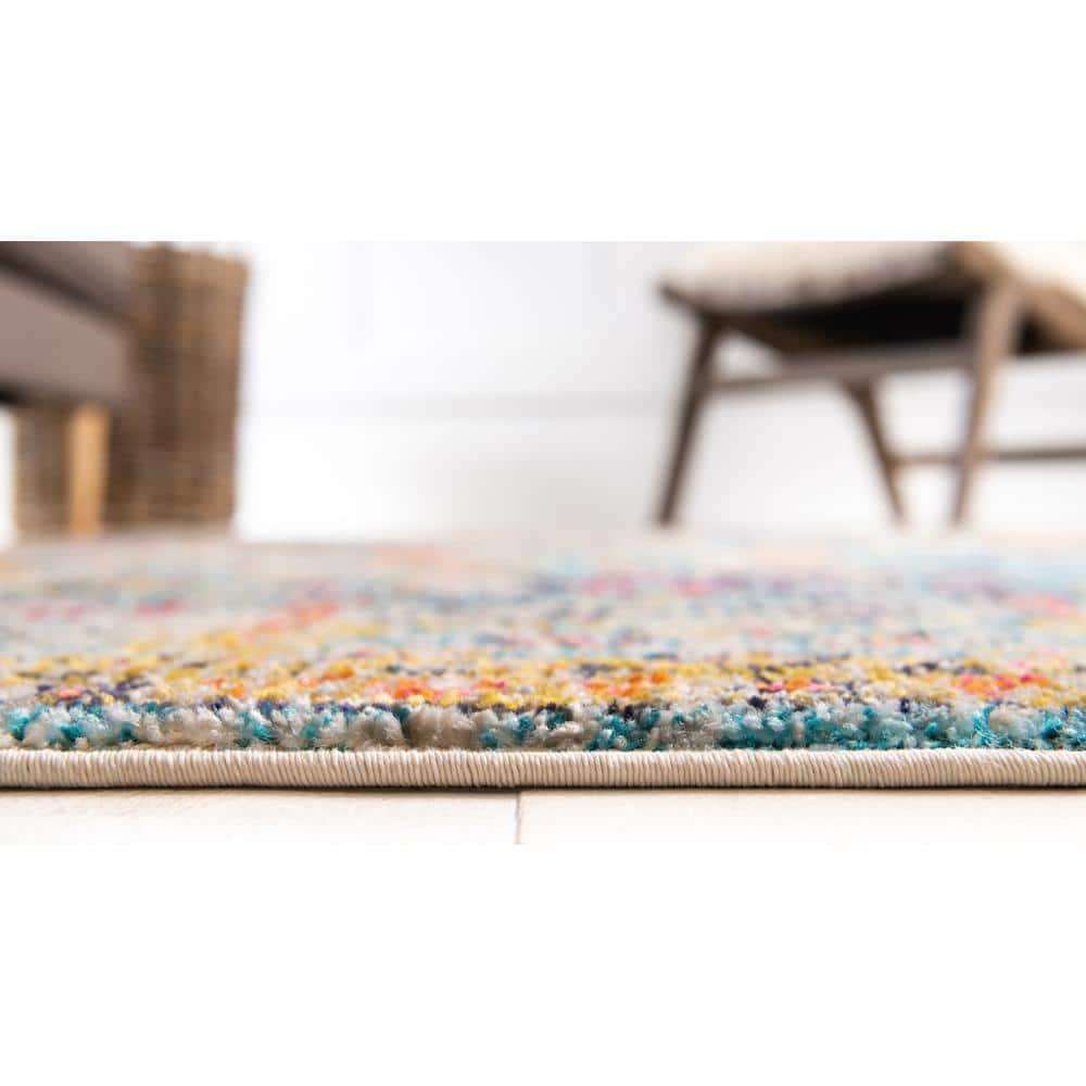 Unique Loom Monterey Collection Area Rug - Adobe (8'  x 10' Rectangle Blue/Beige)