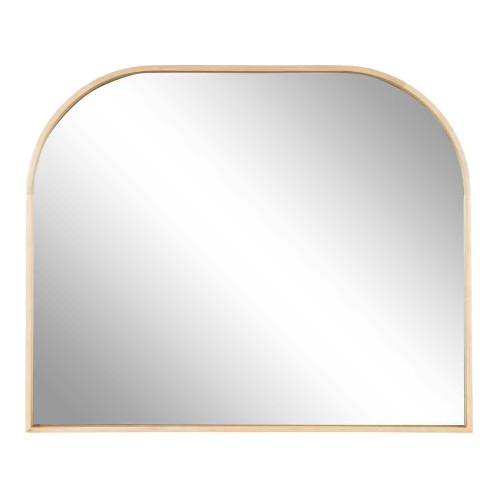 Kate & Laurel All Things Decor 34"x28" Valenti Wide Arch Wall Mirror Gold