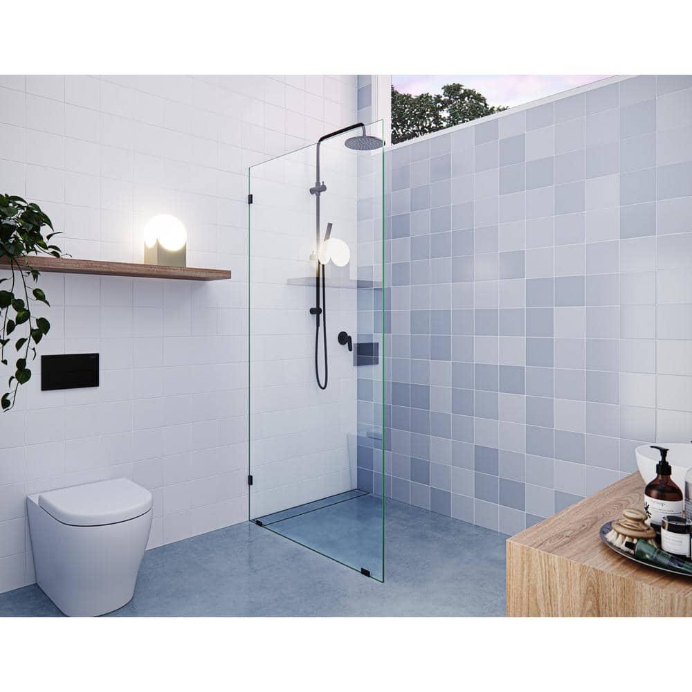 Vela 36 in. x 78 in. Fully Frameless Single Fixed Shower Panel