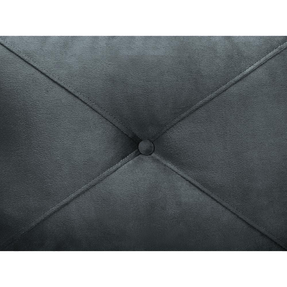 Lifestyle Solutions Taryn Traditional Sofa with Rolled Arms, Dark Gray Fabric