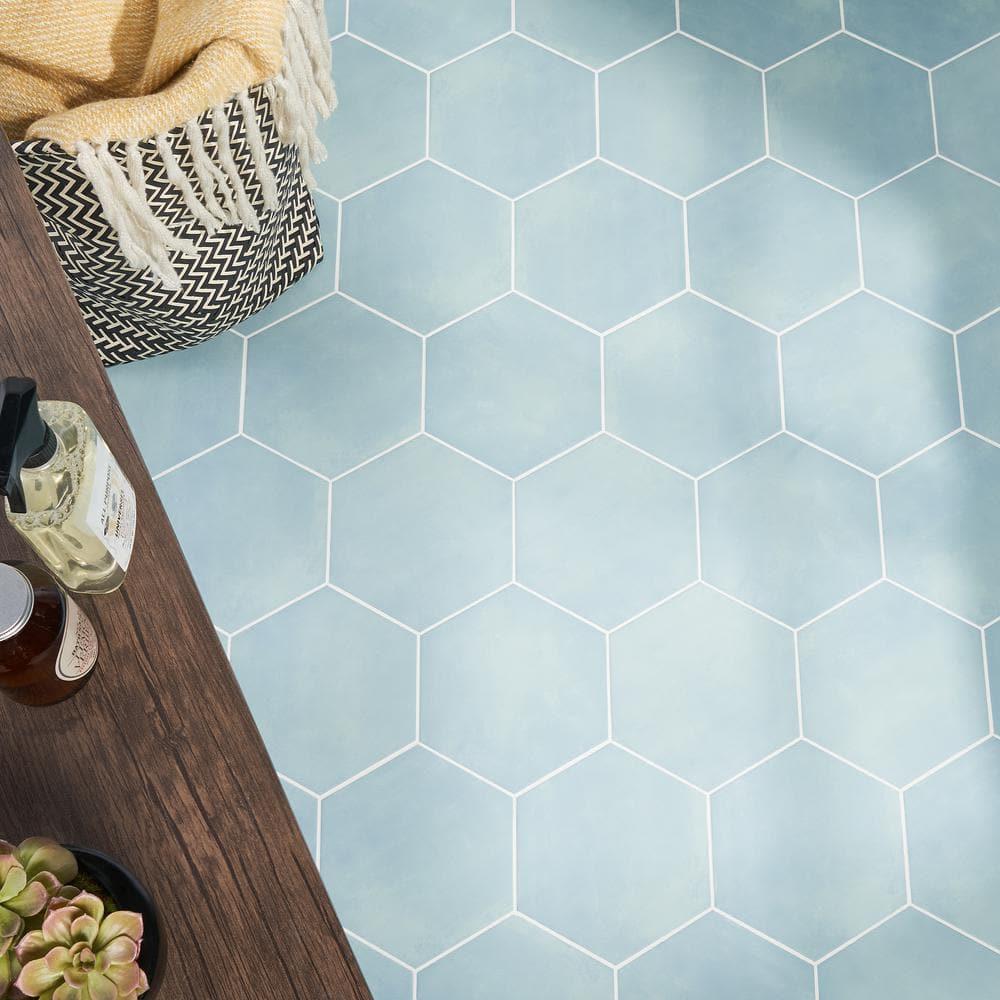 GeoHex Deco 8" Hexagon Matte Porcelain Floor and Wall Tile (9.03 Sq. Ft. / Case)