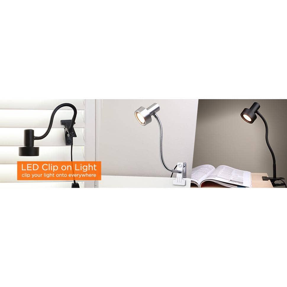 O’Bright Luxor - Dimmable LED Desk Lamp with Gooseneck (Aluminum-Clip on)