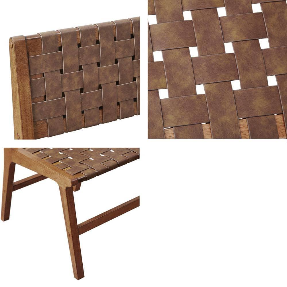 Hokku Designs Faux Leather Woven Dining Chairs Set Of 2