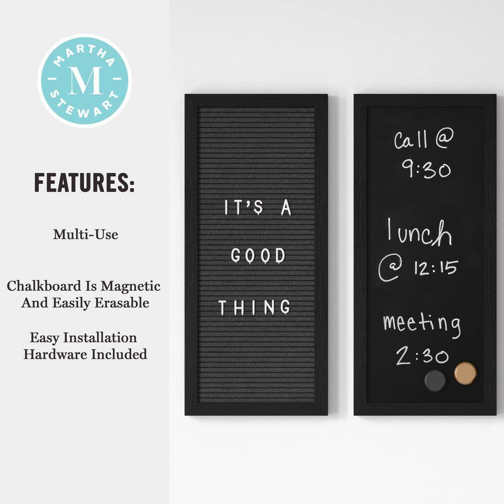 Martha Stewart Thomas Martha Stewart Cork Board, Chalk Board, Letter Board Set with Included Push Pins, Magnets, Liquid Chalk