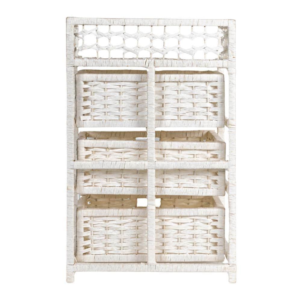 Household Essentials 3-Drawer Dresser with Top Shelf and Cutout Handles, White