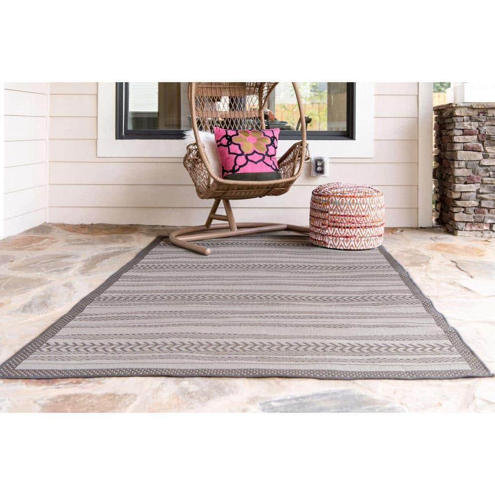 McLellen Striped Indoor / Outdoor Rug
