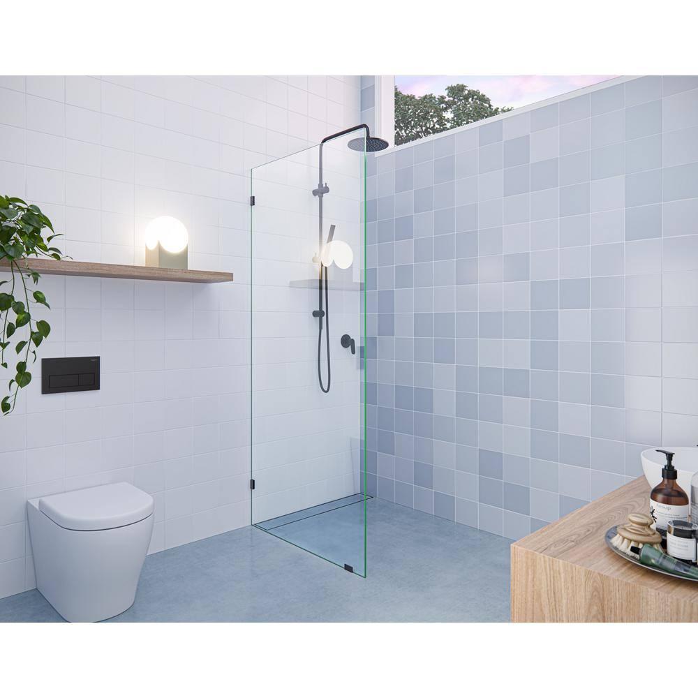 Glass Warehouse Vela 33 in. x 78 in. Fully Frameless Single Fixed Shower Panel GW-SFP-33-ORB