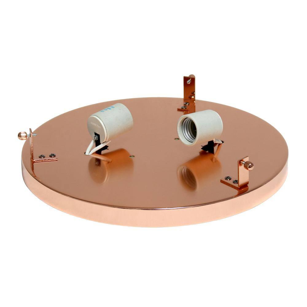 12" Elipse Crystal Flush Mount Ceiling Light, Rose Gold Base & Details - Elegant Designs: UL Listed, 60W