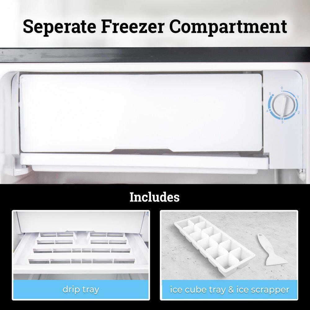 Igloo IRF16BK6A 1.6 Cu. Ft. Single Door Refrigerator with Freezer, Black