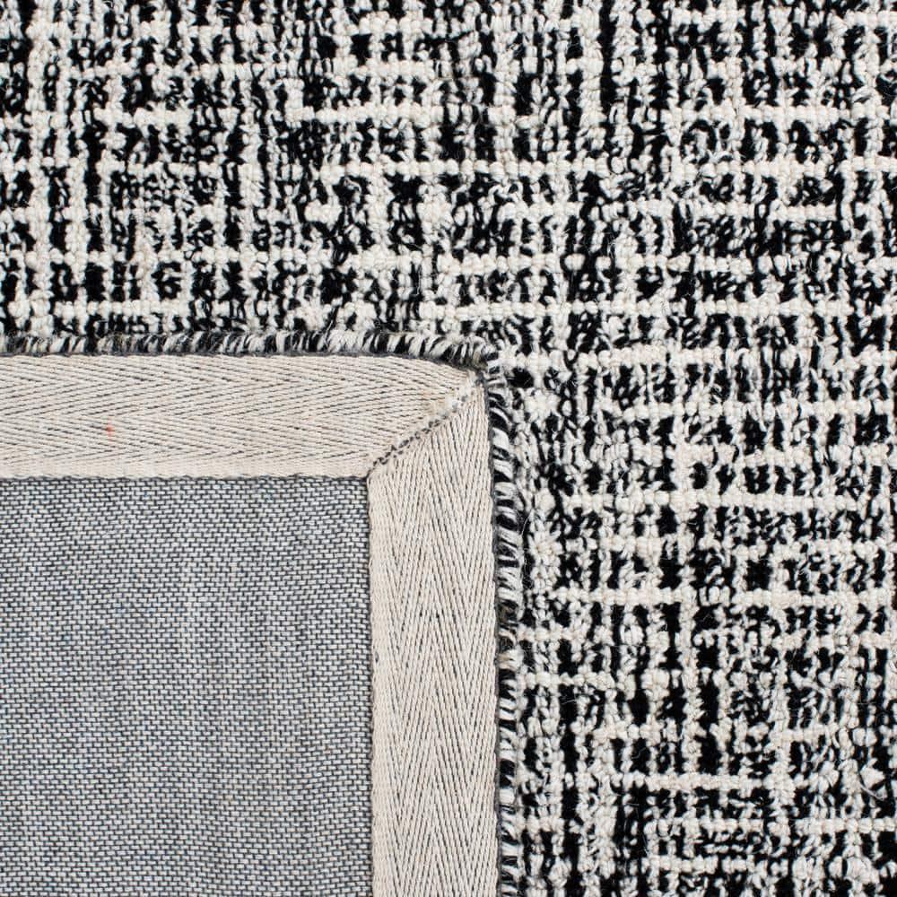 Abstract ABT468 Handmade Indoor Area Rug - Black/Ivory - 6'x9' - Safavieh