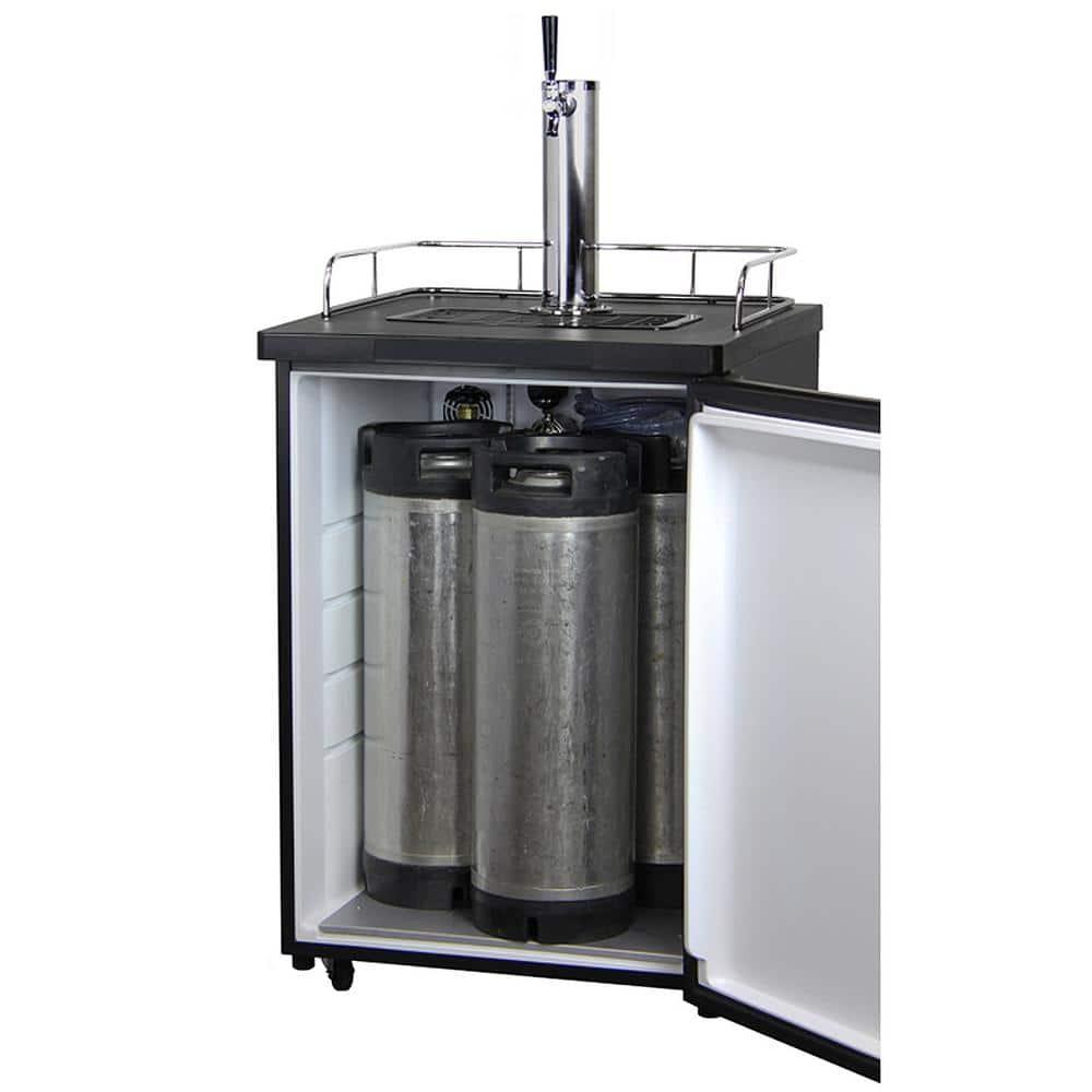 Kegco Kegco 5.6 Cubic Feet Dual Tap Freestanding Kegerator with Adjustable Temperature