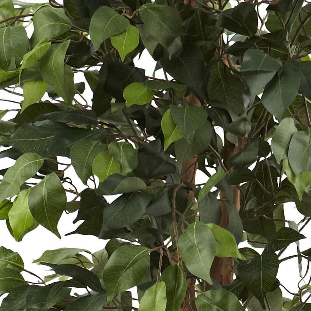 Nearly Natural 6.5-ft Ficus with Decorative Planter