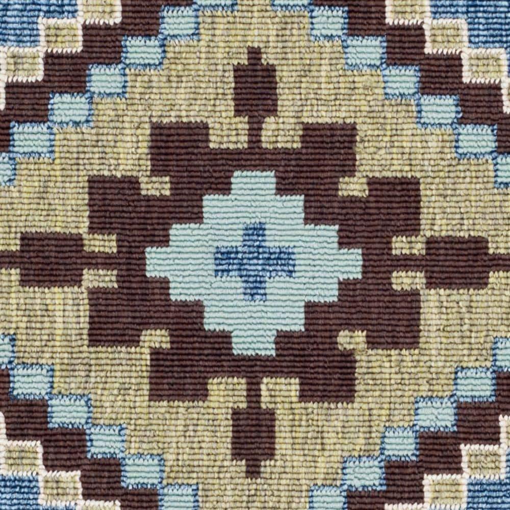 Veranda VER096 Power Loomed Indoor/Outdoor Accent Rug - Green/Chocolate - 2'7"x5' - Safavieh.