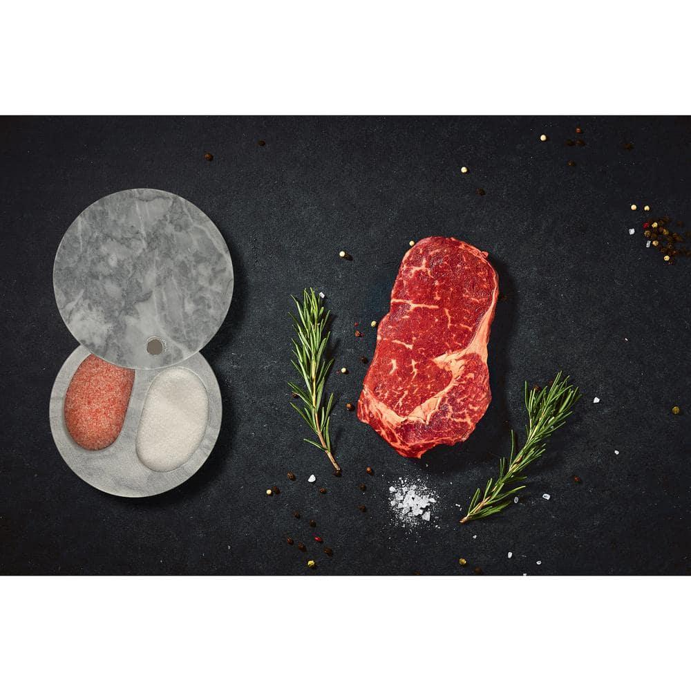 Fox Run Brands Fox Run Marble Double Salt Cellar, Black